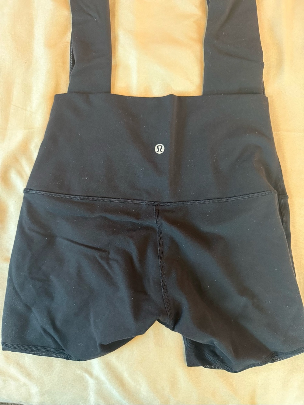 lululemon athletica Black High-Waist Leggings with mesh back panel